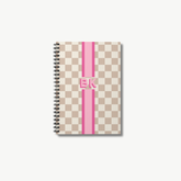 Check Monogram Stripe Notebook